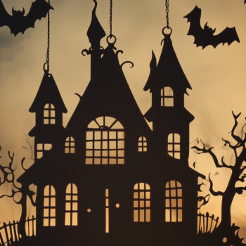 Intra απο ξύλο plywood 3mm-4mm πάχος - Πακέτο  Decor Haunted House Halloween Δίασταση 15x15 cm INTRAFABR-103060179 - Image 5