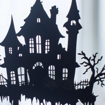 Intra απο ξύλο plywood 3mm-4mm πάχος - Πακέτο  Decor Haunted House Halloween Δίασταση 15x15 cm INTRAFABR-103060179 - Image 7