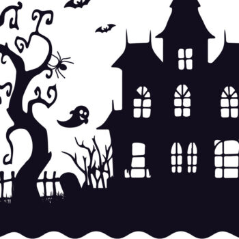 Intra απο ξύλο plywood  Χρώμα wenge 3mm-4mm πάχος - Πακέτο Halloween Haunted House Δίασταση 15x15 cm INTRAFABR-123095016 - Image 4