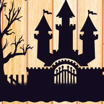 Intra απο ξύλο plywood  Χρώμα wenge 3mm-4mm πάχος - Πακέτο Halloween Haunted House Δίασταση 15x15 cm INTRAFABR-123095016 - Image 11