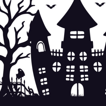 Intra απο ξύλο plywood  Χρώμα wenge 3mm-4mm πάχος - Halloween Haunted House Design 12 Δίασταση 15x15 cm INTRAFABR-99928369 - Image 2