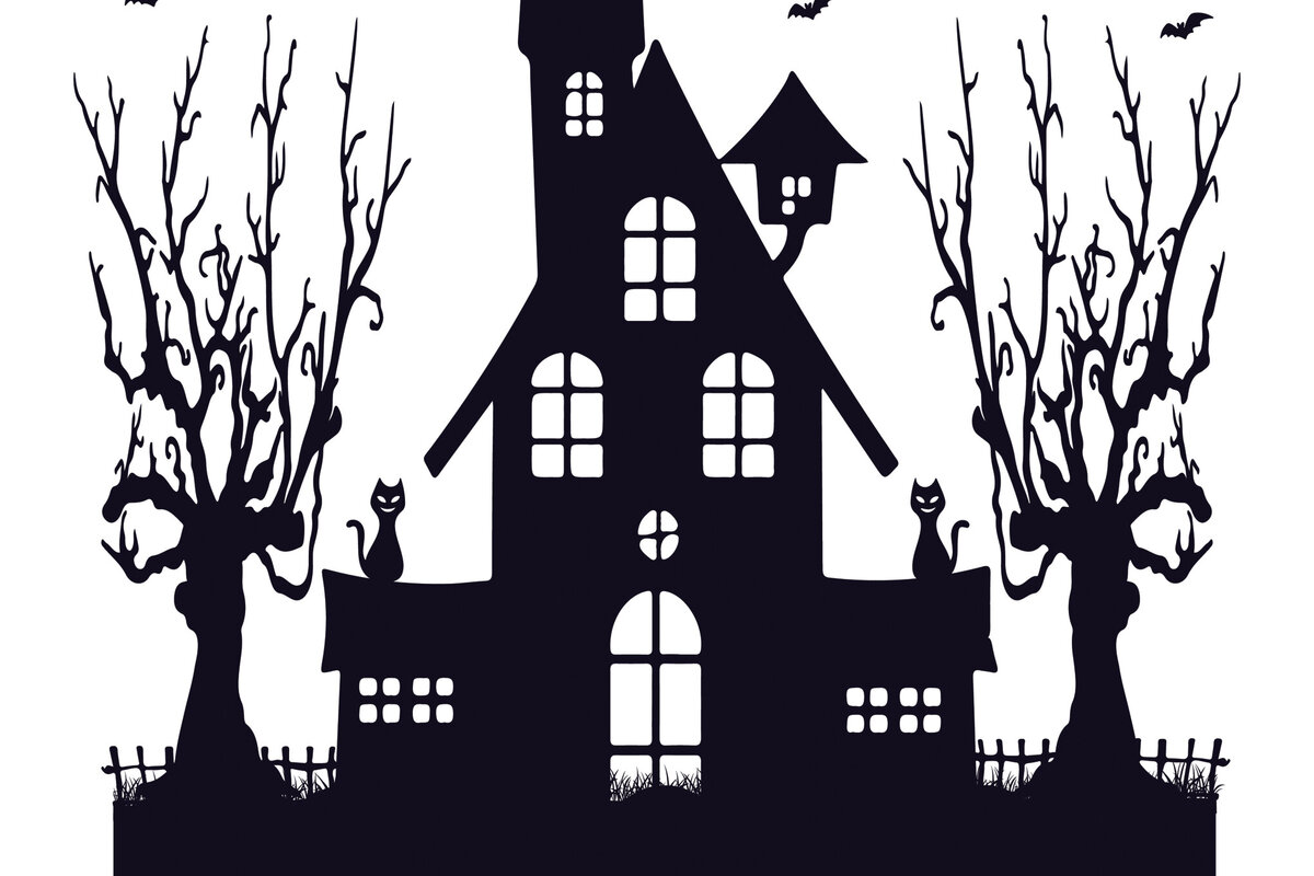 Intra απο ξύλο plywood  Χρώμα wenge 3mm-4mm πάχος - Halloween Haunted House Design 14 Δίασταση 15x15 cm INTRAFABR-99928431