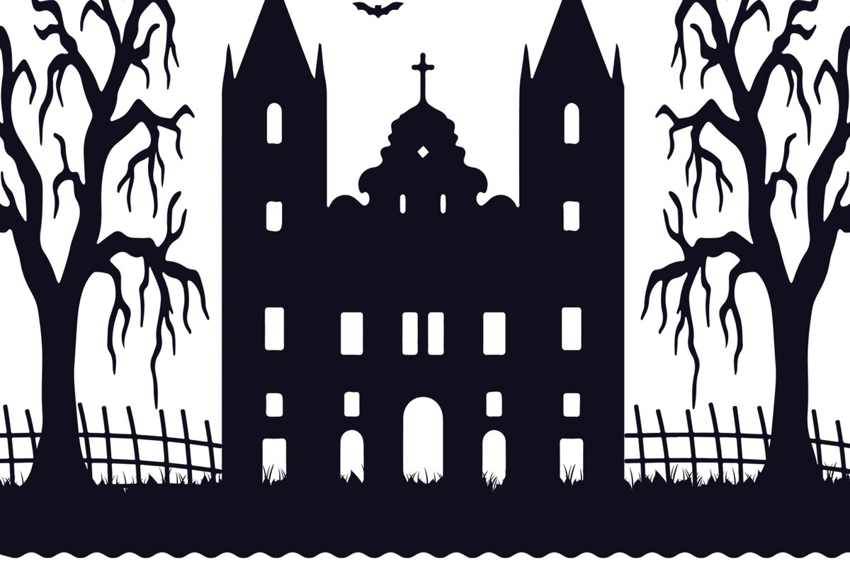 Intra απο ξύλο plywood  Χρώμα wenge 3mm-4mm πάχος - Halloween Haunted House Design 20 Δίασταση 15x15 cm INTRAFABR-99928140