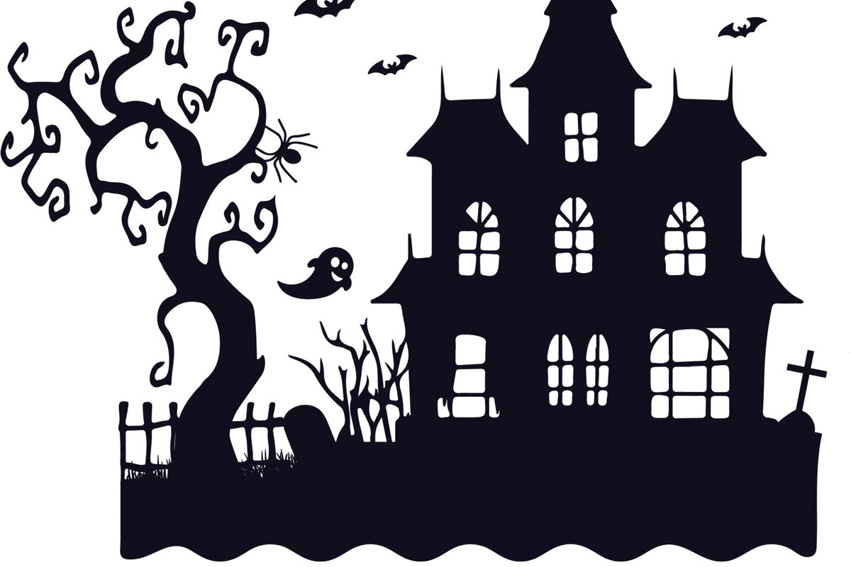 Intra απο ξύλο plywood  Χρώμα wenge 3mm-4mm πάχος - Halloween Haunted House Design 4 Δίασταση 15x15 cm INTRAFABR-99927899