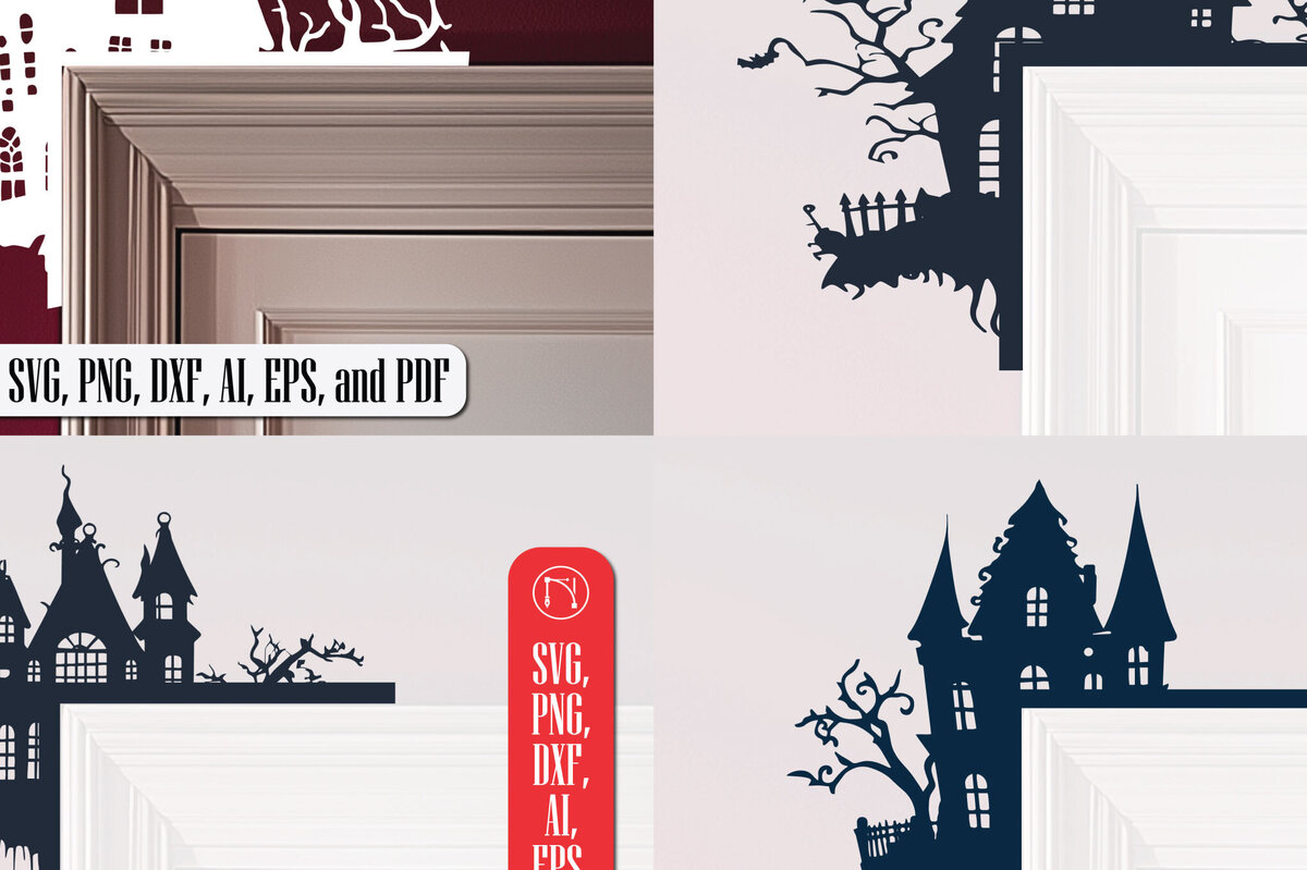 Intra απο ξύλο plywood  Χρώμα wenge 3mm-4mm πάχος - Πακέτο Halloween Home Door Corners Δίασταση 20x25 cm INTRAFABR-76594730