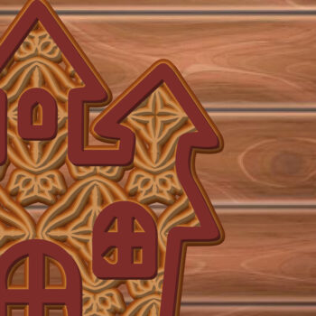 Intra απο ξύλο plywood  Χρώμα wenge 3mm-4mm πάχος - Halloween Home Multi Layer Frame Δίασταση 20x25 cm INTRAFABR-77093459 - Image 1