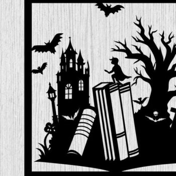 Intra απο ξύλο plywood Χρώμα wenge 3mm-4mm πάχος - Αρχεία λέιζερ μετάλλων βιβλίων τρόμου Halloween Δίασταση 40x50 cm INTRAFABR-77093812 - Image 1