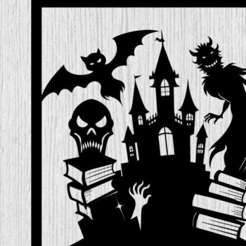 Intra απο ξύλο plywood Χρώμα wenge 3mm-4mm πάχος - Αρχεία λέιζερ μετάλλων βιβλίων τρόμου Halloween Δίασταση 40x50 cm INTRAFABR-80138919 - Image 1