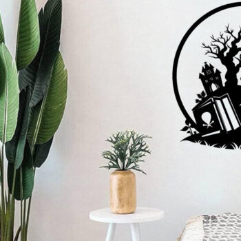 Intra απο ξύλο plywood Χρώμα wenge 3mm-4mm πάχος - Βιβλία τρόμου Halloween τέχνη τοίχου Δίασταση 40x50 cm INTRAFABR-80139359 - Image 3