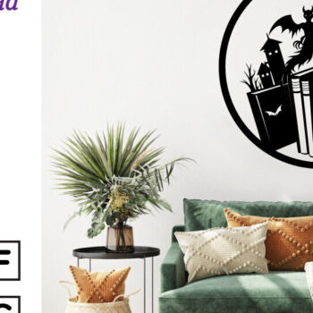 Intra απο ξύλο plywood Χρώμα wenge 3mm-4mm πάχος - Βιβλία τρόμου Halloween τέχνη τοίχου Δίασταση 40x50 cm INTRAFABR-80139388 - Image 2