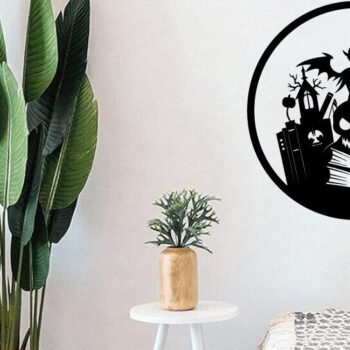 Intra απο ξύλο plywood  Χρώμα wenge 3mm-4mm πάχος - Βιβλία τρόμου Halloween τέχνη τοίχου Δίασταση 40x50 cm INTRAFABR-80139398 - Image 3