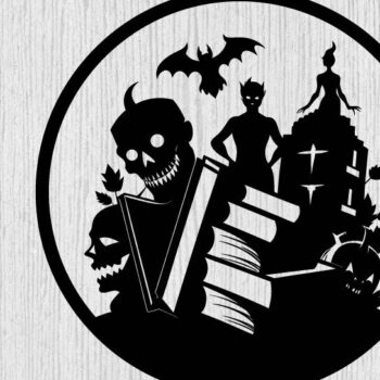 Intra απο ξύλο plywood  Χρώμα wenge 3mm-4mm πάχος - Βιβλία τρόμου Halloween τέχνη τοίχου Δίασταση 40x50 cm INTRAFABR-83548633 - Image 1