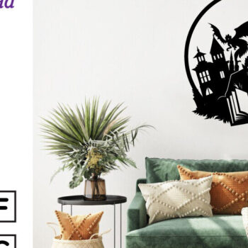 Intra απο ξύλο plywood  Χρώμα wenge 3mm-4mm πάχος - Βιβλία τρόμου Halloween τέχνη τοίχου Δίασταση 40x50 cm INTRAFABR-83548521 - Image 2