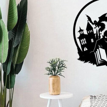 Intra απο ξύλο plywood  Χρώμα wenge 3mm-4mm πάχος - Βιβλία τρόμου Halloween τέχνη τοίχου Δίασταση 40x50 cm INTRAFABR-83548521 - Image 3