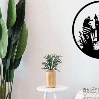 Intra απο ξύλο plywood  Χρώμα wenge 3mm-4mm πάχος - Βιβλία τρόμου Halloween τέχνη τοίχου Δίασταση 40x50 cm INTRAFABR-83548603 - Image 3