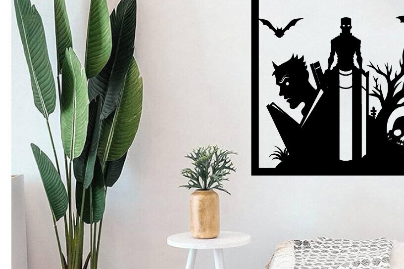 Intra απο ξύλο plywood  Χρώμα wenge 3mm-4mm πάχος - Halloween Horrors in This House Metal Δίασταση 40x50 cm INTRAFABR-99566875