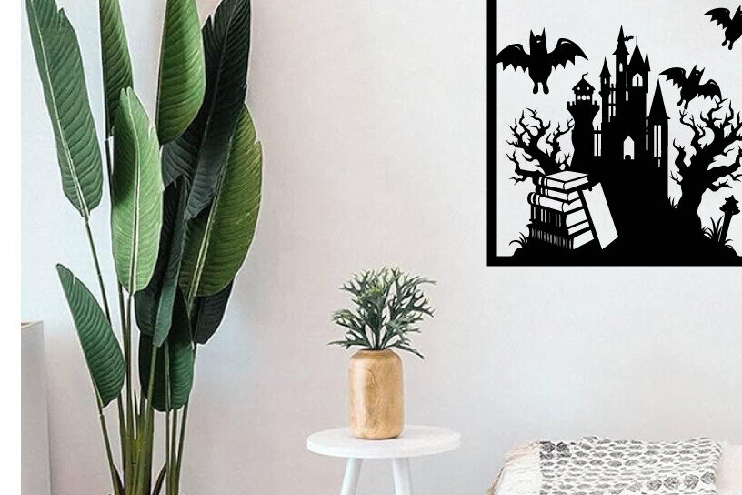 Intra απο ξύλο plywood  Χρώμα wenge 3mm-4mm πάχος - Halloween Horrors in This House Metal Δίασταση 40x50 cm INTRAFABR-99566759