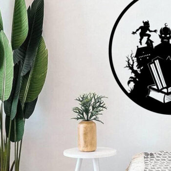 Intra απο ξύλο plywood Χρώμα wenge 3mm-4mm πάχος - Halloween Horrors in This House Metal Δίασταση 40x50 cm INTRAFABR-72052554 - Image 2