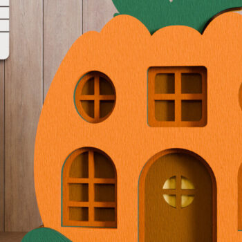 Intra απο ξύλο plywood Χρώμα wenge 3mm-4mm πάχος - ΠΑΚΕΤΟ 3D Multilayer House Halloween Δίασταση 20x25 cm INTRAFABR-72053757 - Image 8