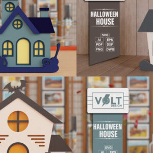 Intra απο ξύλο plywood  Χρώμα wenge 3mm-4mm πάχος - Halloween House 3D Πολυεπίπεδη κοπή Δίασταση 20x25 cm INTRAFABR-72052338