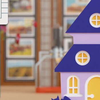 Intra απο ξύλο plywood  Χρώμα wenge 3mm-4mm πάχος - Halloween House 3D Πολυεπίπεδη κοπή Δίασταση 20x25 cm INTRAFABR-72052338 - Image 3