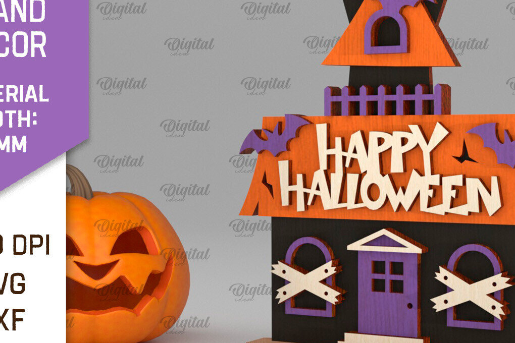 Intra απο ξύλο plywood  Χρώμα wenge 3mm-4mm πάχος - Διακόσμηση αποκριάτικων περιπτέρων σπιτιού με λέιζερ Δίασταση 15x15 cm INTRAFABR-123094509