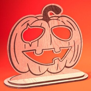 Intra απο ξύλο plywood  Χρώμα wenge 3mm-4mm πάχος - Halloween Jack O Lantern Decor Δίασταση 15x15 cm INTRAFABR-123092599 - Image 2