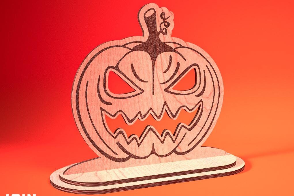 Intra απο ξύλο plywood  Χρώμα wenge 3mm-4mm πάχος - Halloween Jack O Lantern Decor Δίασταση 15x15 cm INTRAFABR-122961291