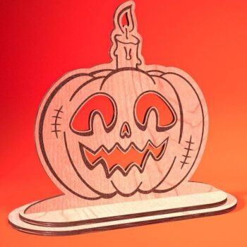 Intra απο ξύλο plywood  Χρώμα wenge 3mm-4mm πάχος - Halloween Jack O Lantern Decor Δίασταση 15x15 cm INTRAFABR-122961303 - Image 1