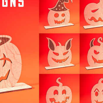 Intra απο ξύλο plywood Χρώμα wenge 3mm-4mm πάχος - Halloween Jack O Lantern Decor Δίασταση 15x15 cm INTRAFABR-123092539 - Image 1