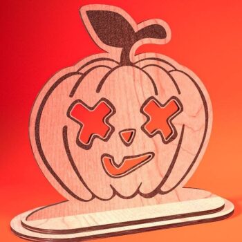 Intra απο ξύλο plywood  Χρώμα wenge 3mm-4mm πάχος - Halloween Jack O Lantern Decor Δίασταση 15x15 cm INTRAFABR-122961290 - Image 1