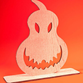 Intra απο ξύλο plywood  Χρώμα wenge 3mm-4mm πάχος - Halloween Jack O Lantern Decor Δίασταση 15x15 cm INTRAFABR-116600948 - Image 1