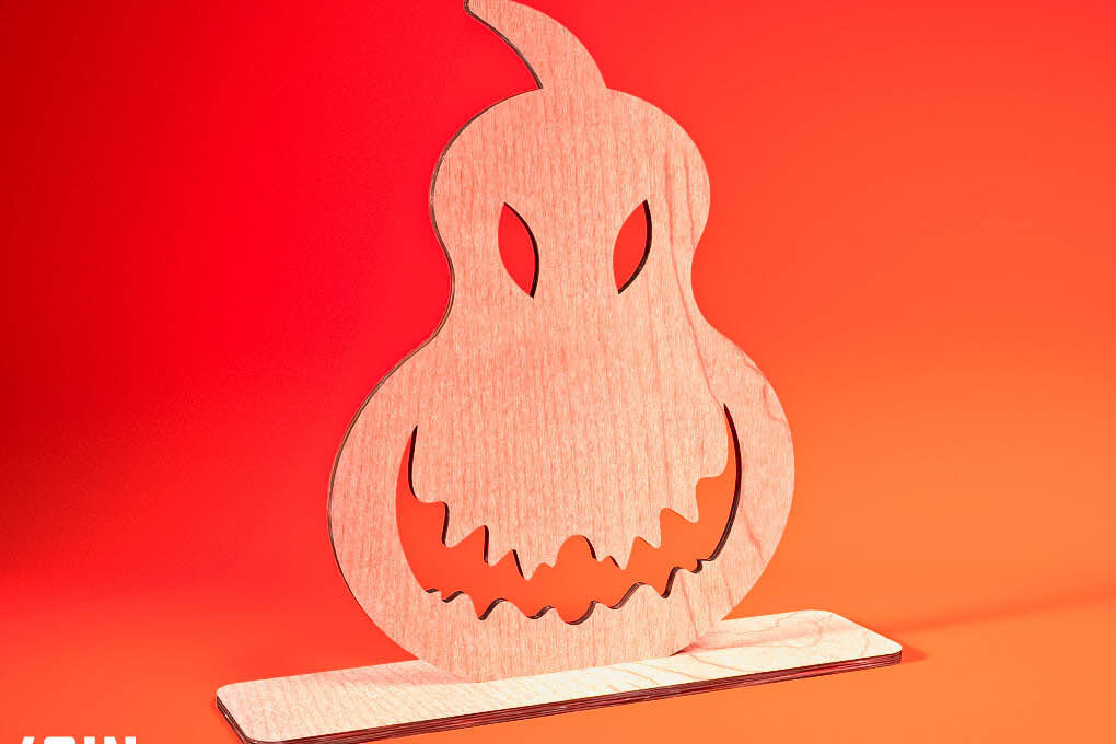 Intra απο ξύλο plywood  Χρώμα wenge 3mm-4mm πάχος - Halloween Jack O Lantern Decor Δίασταση 15x15 cm INTRAFABR-116600948