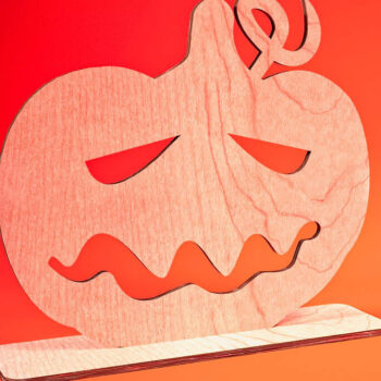 Intra απο ξύλο plywood  Χρώμα wenge 3mm-4mm πάχος - Halloween Jack O Lantern Decor Δίασταση 15x15 cm INTRAFABR-116600972 - Image 1