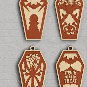 Intra απο ξύλο plywood  Χρώμα wenge 3mm-4mm πάχος - Δέσμη κοπής με λέιζερ για Halloween Key Chain Δίασταση 20x25 cm INTRAFABR-114666394