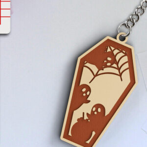 Intra απο ξύλο plywood  Χρώμα wenge 3mm-4mm πάχος - κοπής λέιζερ για Halloween Key Chain Δίασταση 20x25 cm INTRAFABR-124401577