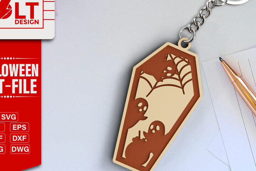 Intra απο ξύλο plywood  Χρώμα wenge 3mm-4mm πάχος - κοπής λέιζερ για Halloween Key Chain Δίασταση 20x25 cm INTRAFABR-124401577