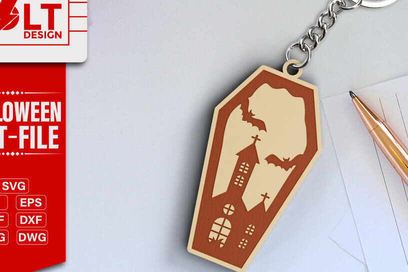 Intra απο ξύλο plywood  Χρώμα wenge 3mm-4mm πάχος - κοπής λέιζερ για Halloween Key Chain Δίασταση 20x25 cm INTRAFABR-94676489