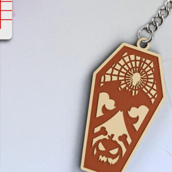 Intra απο ξύλο plywood  Χρώμα wenge 3mm-4mm πάχος - κοπής λέιζερ για Halloween Key Chain Δίασταση 20x25 cm INTRAFABR-94676087 - Image 1