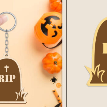 Intra απο ξύλο plywood Χρώμα wenge 3mm-4mm πάχος - Αποκριάτικο μπρελόκ με λέιζερ Δίασταση 4x4 cm INTRAFABR-103986894 - Image 1