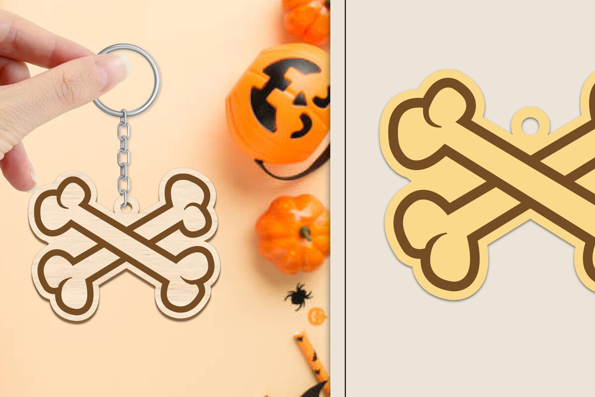 Intra απο ξύλο plywood  Χρώμα wenge 3mm-4mm πάχος - Αποκριάτικο μπρελόκ με λέιζερ Δίασταση 4x4 cm INTRAFABR-83984244