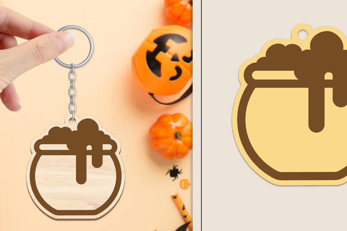 Intra απο ξύλο plywood  Χρώμα wenge 3mm-4mm πάχος - Αποκριάτικο μπρελόκ με λέιζερ Δίασταση 4x4 cm INTRAFABR-38660575