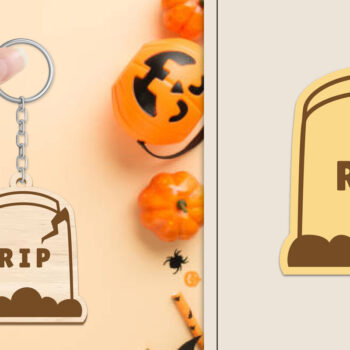 Intra απο ξύλο plywood  Χρώμα wenge 3mm-4mm πάχος - Αποκριάτικο μπρελόκ με λέιζερ Δίασταση 4x4 cm INTRAFABR-113150086 - Image 1