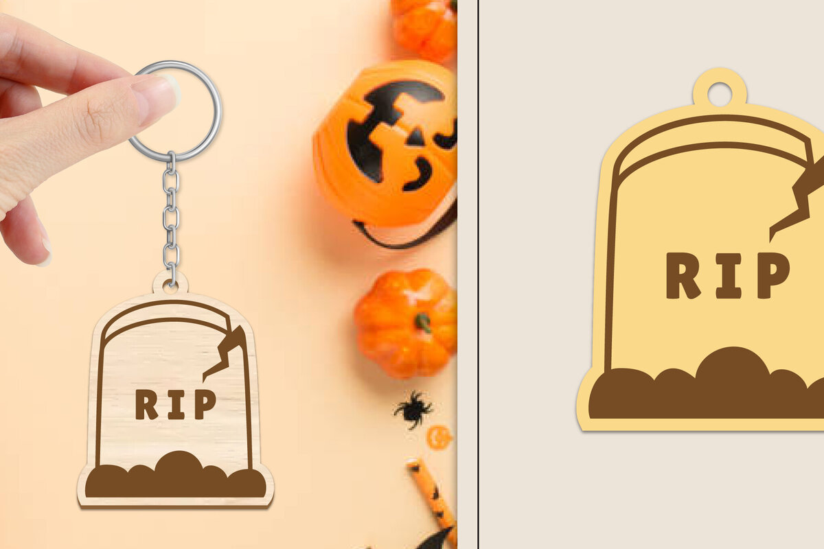 Intra απο ξύλο plywood  Χρώμα wenge 3mm-4mm πάχος - Αποκριάτικο μπρελόκ με λέιζερ Δίασταση 4x4 cm INTRAFABR-113150086