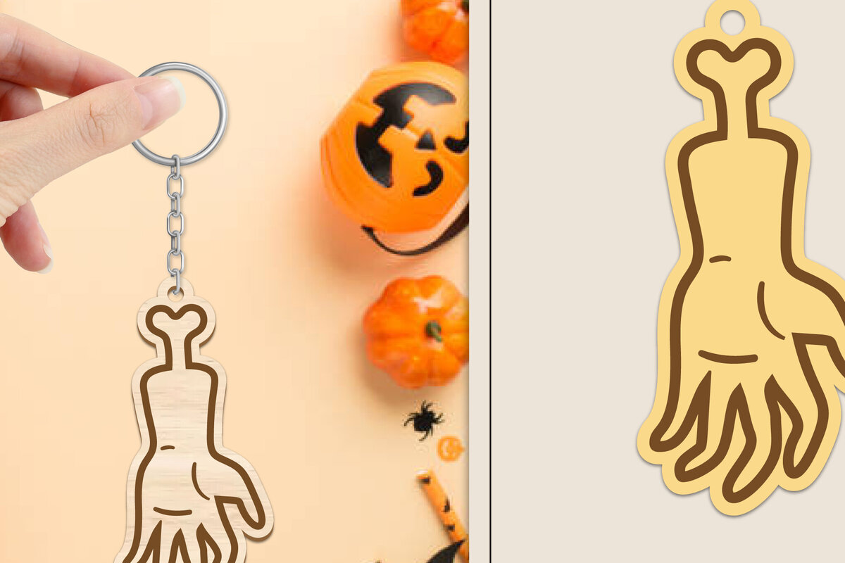 Intra απο ξύλο plywood  Χρώμα wenge 3mm-4mm πάχος - Αποκριάτικο μπρελόκ με λέιζερ Δίασταση 4x4 cm INTRAFABR-58481988