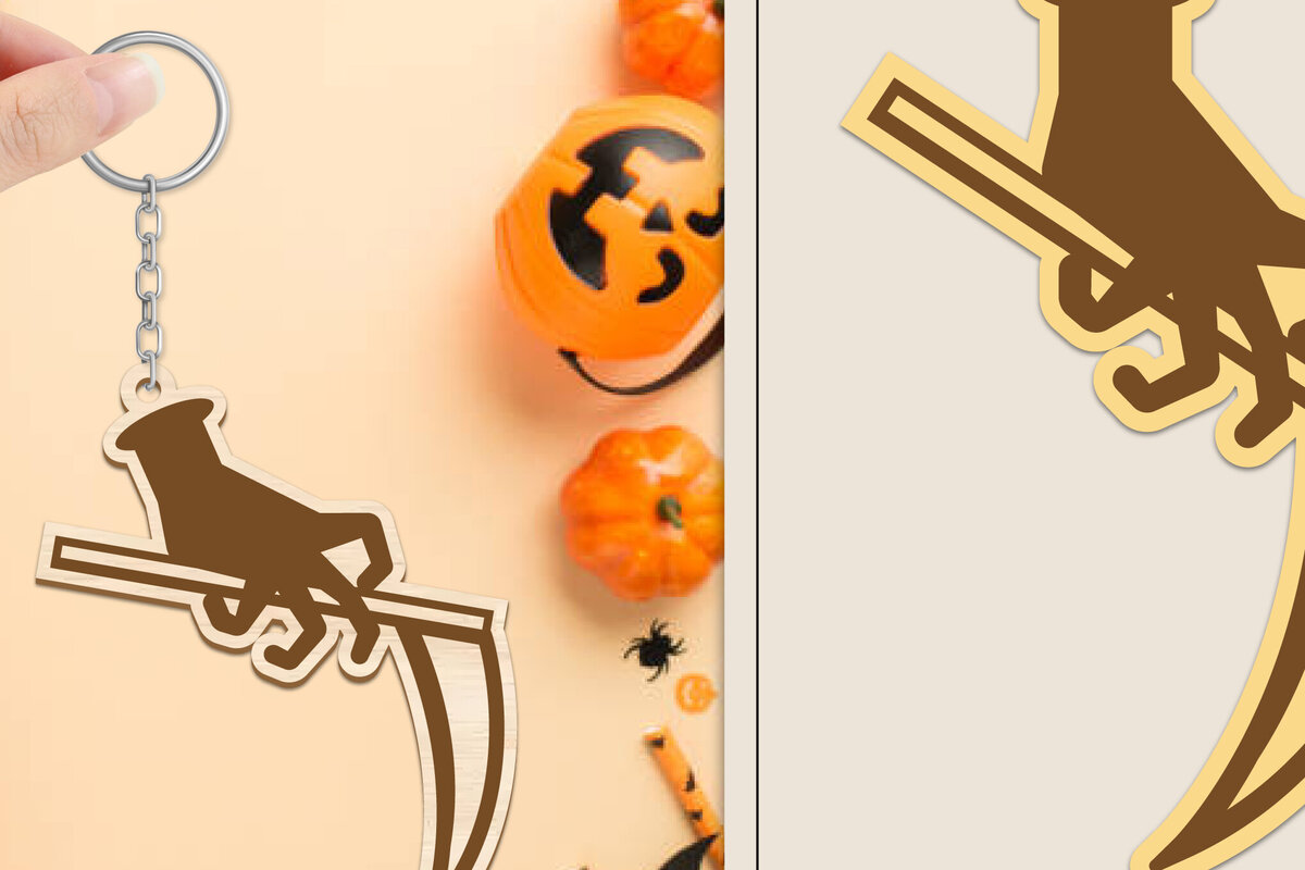 Intra απο ξύλο plywood  Χρώμα wenge 3mm-4mm πάχος - Αποκριάτικο μπρελόκ με λέιζερ Δίασταση 4x4 cm INTRAFABR-108175386