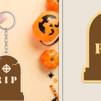 Intra απο ξύλο plywood  Χρώμα wenge 3mm-4mm πάχος - Αποκριάτικο μπρελόκ με λέιζερ Δίασταση 4x4 cm INTRAFABR-108374511 - Image 1