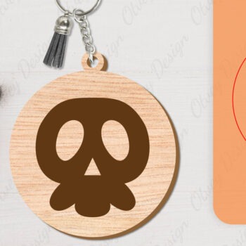 Intra απο ξύλο plywood Χρώμα wenge 3mm-4mm πάχος - με μπρελόκ αποκριών Δίασταση 4x4 cm INTRAFABR-108374595 - Image 7