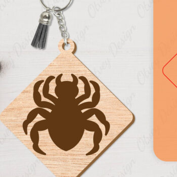 Intra απο ξύλο plywood Χρώμα wenge 3mm-4mm πάχος - με μπρελόκ αποκριών Δίασταση 4x4 cm INTRAFABR-108373181 - Image 5