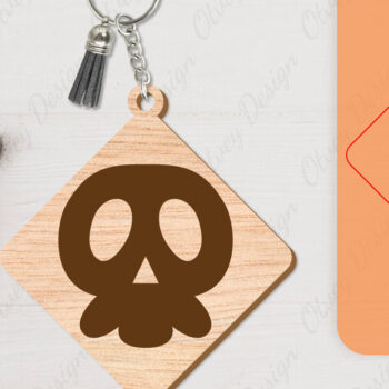 Intra απο ξύλο plywood Χρώμα wenge 3mm-4mm πάχος - με μπρελόκ αποκριών Δίασταση 4x4 cm INTRAFABR-108373181 - Image 7